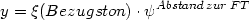 y = ξ(Bezugston) ⋅ψAbstandzurFT
